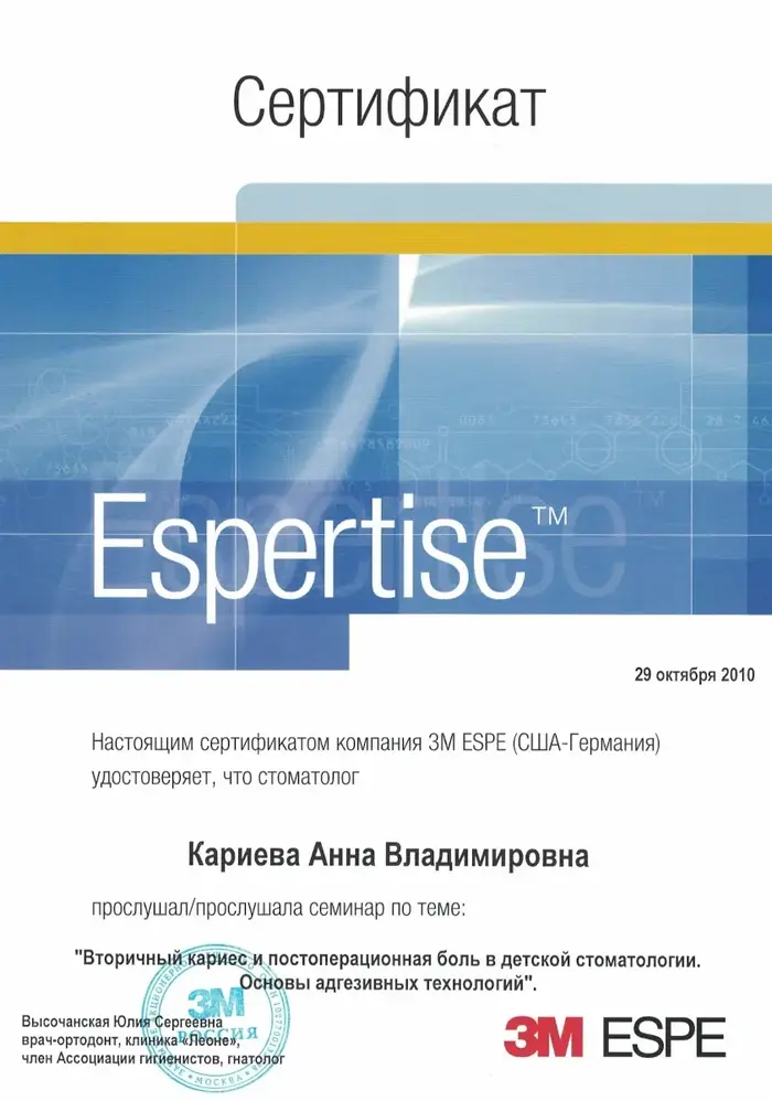 сертификат доктора